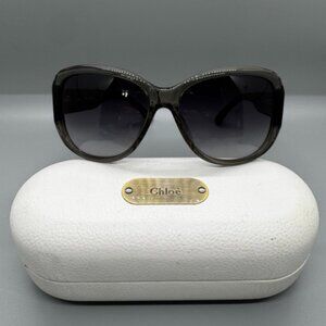 EUC Chloe Sunglasses Women CL2213, In Case, Made In France Brown/Gray/Grey